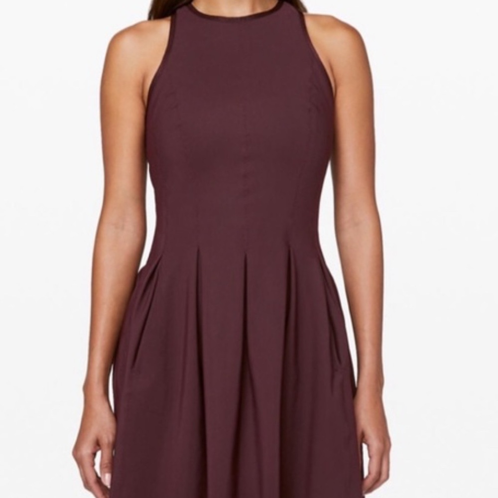 Lululemon Athletica Burgundy/Bordeaux/maroon Here to There Dress, size 6 NWOT